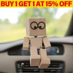 Shaking Wooden Man Figurine – Leg-Swinging Car Decor & Creative Gift