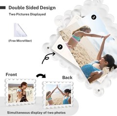 3 Pack Acrylic Picture Photo Frame Magnetic 5×7 Freestanding for Desktop Display