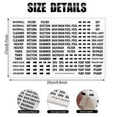 2500 Pcs Pool Equipment Identification Labels Waterproof Sticker Labels for S