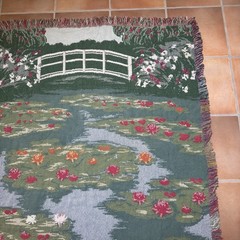Monet’s Garden Tapestries Wall Art Hanging Border Belgian 71″x48″