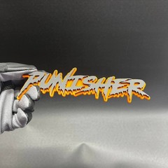 1x PUNISHER Custom Text 3D Acrylic Car Emblem Badge Multicolor Fender Decal