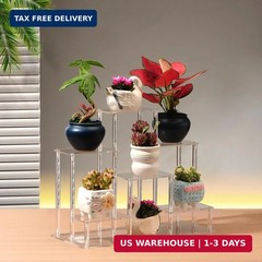 6 Tier Clear Action Figures Display Risers Stand Shelf, Acrylic Display Stands f
