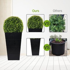 29in Artificial Plants with LED Lights,Artificial Boxwood Topiary Trees
