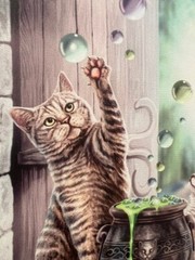 Cat Canvas/Wood Wall Art 9.5″ x 7.5″