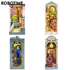 Robotime Rolife TGB 4 Kinds DIY Book Nook Stories Wooden Miniature Doll House