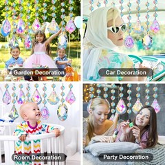 9Pcs Crystal Sun Catcher Prism Balls Rainbow Maker Hanging Decor Home Window
