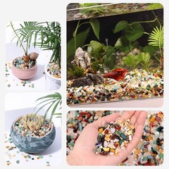 Mixed Crushed Crystal Chips Bulk 1lb 1200+Pcs Assorted Tumbled Stone Chips Na…