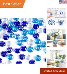 1 LB Decorative Matted Sea Glass Gems Flat Marbles Gemstones,Weighted Fillers…
