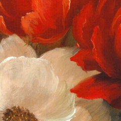 36W”x24H” JARDIN DE CORAIL by NAN – BED OF FLORAL HEAVEN – CHOICES of CANVAS