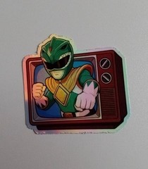 Green Power Rangers 3 Inch Waterproof Vinyl Holographic Sticker