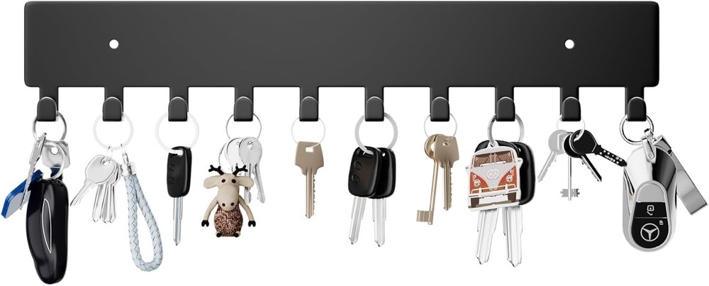 GTK Key Holder for Wall, Key Hooks with 10 Hooks, Wall Mounted