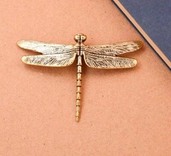 Brass Dragonfly Animal Statue Small Sculpture Tabletop Figurine Home Decor Gifts