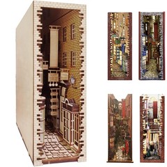 Book Nook Kit for Adults – Decorative Bookend Stand-3D Wooden Puzzle for Adul…