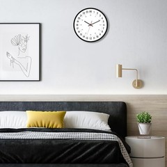 24 Hour Wall Clock Battery Operated Round Analog Wall Clock Military Time
