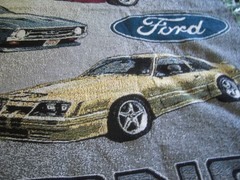 Mill Street Ford Logo Mustang Woven Graphic Tapestry Throw Blanket – Multi-Color