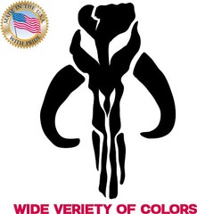 Bantha Skull Mandalorian Boba Fett STICKER VINYL DECAL CAR WINDOW Baby Yoda Grog