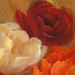 36W”x24H” JARDIN DE CORAIL by NAN – BED OF FLORAL HEAVEN – CHOICES of CANVAS