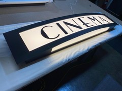 36 Inch Wide Custom Art Deco Lighted Home Theater Sign: Vintage Style Marquee