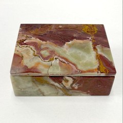 Natural Onyx Marble Stone Trinket Box Made in Pakistan