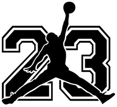 Michael Jordan 23 Air Decal Basketball Logo Vinyl Window Sticker Laptop Ipad