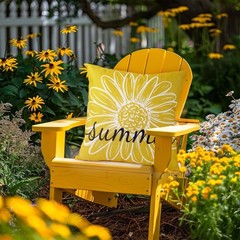 4 Pack Summer Daisy Pillow Covers Decor 18×18 Inch Hello Summer Sunshine Yellow