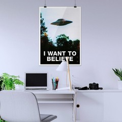I want to believe — Original The X-Files poster (Ver.2, Season 4-5, 1996-1997)