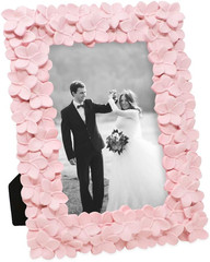 Hand-Crafted Pink Flower Resin Picture Frame with Easel 4×4 4×6 5×7 8×10