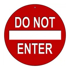 Do Not Enter 8″ x 8″ Round Novelty Metal Sign New!
