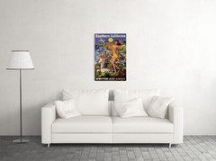 Southern California United Airlines Travel Gift Wall Art Home – POSTER 20″x30″