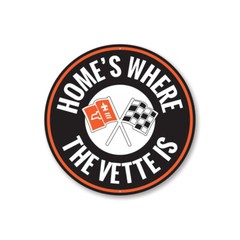 Home is Where The Vette is Car Sign Chevy Corvette Fast Car Garage Metal Sign