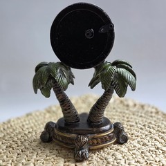 Vintage Picture Frame Bronze Tone Palm Tree Tropical Coastal Decor