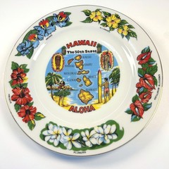 Hawaii The 50th State Aloha Decorative Collectible Souvenir Plate 10 in