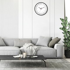 24 Hour Wall Clock Battery Operated Round Analog Wall Clock Military Time
