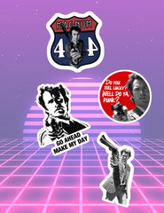 Dirty Harry 70’s Movie 4pc Sticker Pack