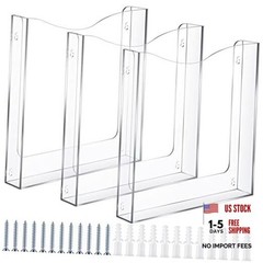 Wall Mount File Holder Acrylic File Holder Vertical Wall Organizer Clear