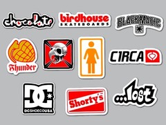 Skate Vinyl Sticker Lot (10 Stickers) Set 4 Skateboarding 90’s 2000’s