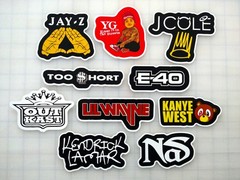 Classic Hip-Hop Sticker Lot (10 Stickers) SET 3 jay z kanye west kendrik lamar