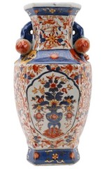 Imari Porcelain Hex Slim Vase -6.5″ x 15″ H
