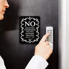 Anley No Soliciting Sign for Home and Busines – Do Not Ring The Bell 6″ x 4.5″
