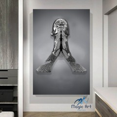 3D Effect Art – Strength in Prayer CANVAS Wall Art, Ready to hangs, Modern Home