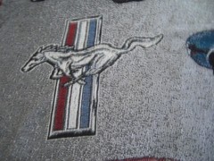 Mill Street Ford Logo Mustang Woven Graphic Tapestry Throw Blanket – Multi-Color