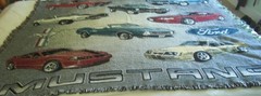 Mill Street Ford Logo Mustang Woven Graphic Tapestry Throw Blanket – Multi-Color