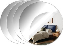 Acrylic Round Mirrors, 12 inch No Glass Circle Mirror Tiles Self Adhesive Mir…
