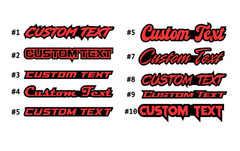 Custom Lazer Cut Car Acrylic Emblem Badge MULTI COLOR Customized Text Names