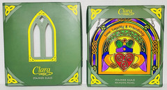 Suncatcher Stained Glass 6.25″ x 6.25″ by Clara Claddagh Ring Arched Suncatche.