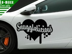 Snugglelicious Cute Custom Design Art Various Sizes & Colors Die Cut Vinyl Decal