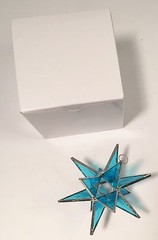 4 inch Stained Glass Moravian Star with a gift Box! Handmade Gift !