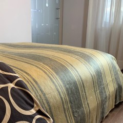SOFT & WARM STRIPED ALPACA LLAMA WOOL BLANKET PLAID THROW QUEEN BED SOFA COVER