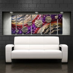 Large Metal Wall Art Panels Modern Contemporary Abstract Home Decor Painting