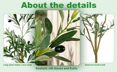 5FT Tall Faux Realistic Olive Trees Artificial Olive Tree For Indoor Home Decor